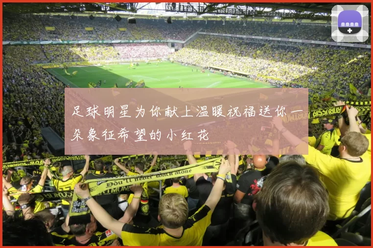 足球明星为你献上温暖祝福送你一朵象征希望的小红花